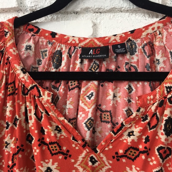 💥Sale! ALC At Last Classic Tribal Boho Blouse - Picture 3 of 4